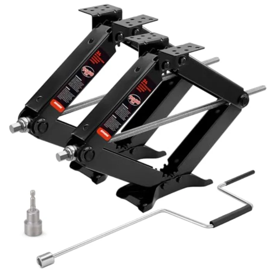 9500 lbs RV Stabilizer Jacks 24" Leveling Scissor Jacks for Travel Trailer Set of 2 Heavy Duty Camper Stabilizer Jacks Kit with
9500 lbs RV Stabilizer Jacks 24" Leveling Scissor Jacks for Travel Trailer Set of 2 Heavy Duty Camper Stabilizer Jacks Kit with
