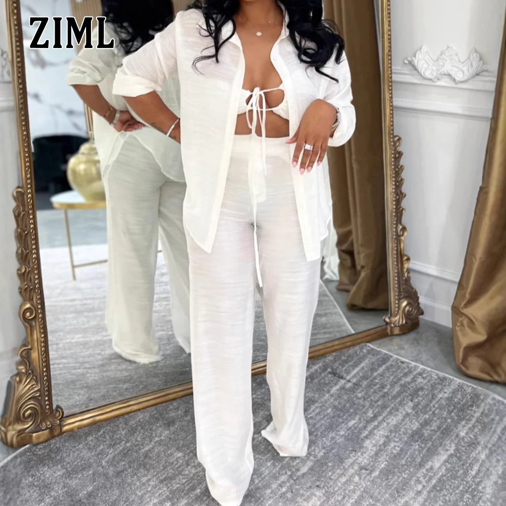 ZIML однотонные комплекты из трех предметов для женщин, пальто с длинными рукавами и лацканами, сексуальный жилет с высокой талией, свободные брюки, шикарный комплект, женский модный стиль, новинка 
ZIML однотонные комплекты из трех предметов для женщин, пальто с длинными рукавами и лацканами, сексуальный жилет с высокой талией, свободные брюки, шикарный комплект, женский модный стиль, новинка