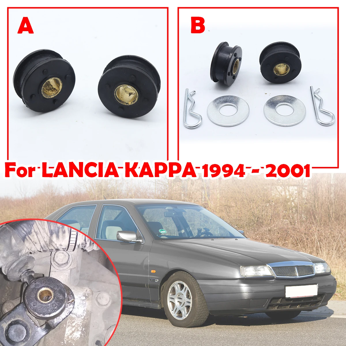 Manual Gear Shift Cable Transmission Shifter Linkage End Replace Bushing Kit Replacement Part For LANCIA KAPPA 1994 1995 - 2001
Manual Gear Shift Cable Transmission Shifter Linkage End Replace Bushing Kit Replacement Part For LANCIA KAPPA 1994 1995 - 2001