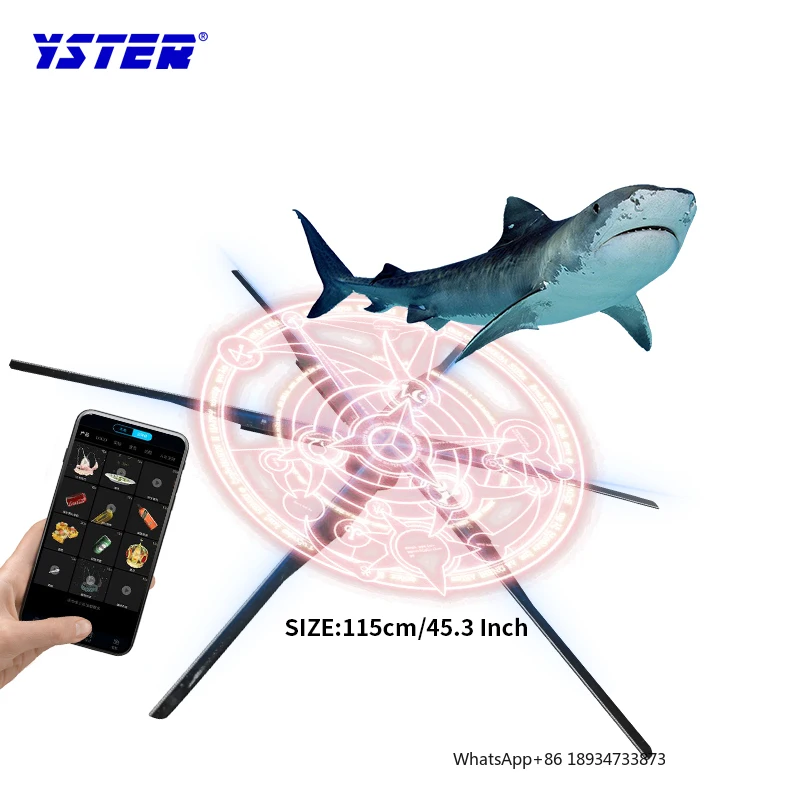 New Arrival 6 Blades 115cm 3d Led Fan 6 Blades 3D Holographic Fan Naked Eye 3d Hologram Advertising Display Led Fan
New Arrival 6 Blades 115cm 3d Led Fan 6 Blades 3D Holographic Fan Naked Eye 3d Hologram Advertising Display Led Fan