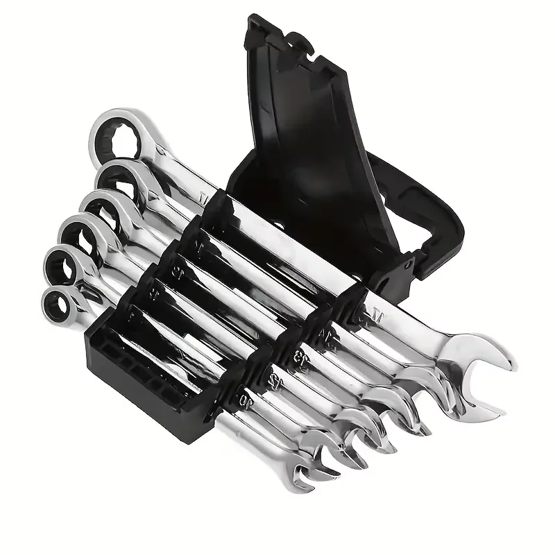 6pcs 72-Tooth Ratchet Wrench Set 8-17mm Home Car Repair Manual Tool Professional Wrench Hand Tool Metric Combination Wrench
6pcs 72-Tooth Ratchet Wrench Set 8-17mm Home Car Repair Manual Tool Professional Wrench Hand Tool Metric Combination Wrench