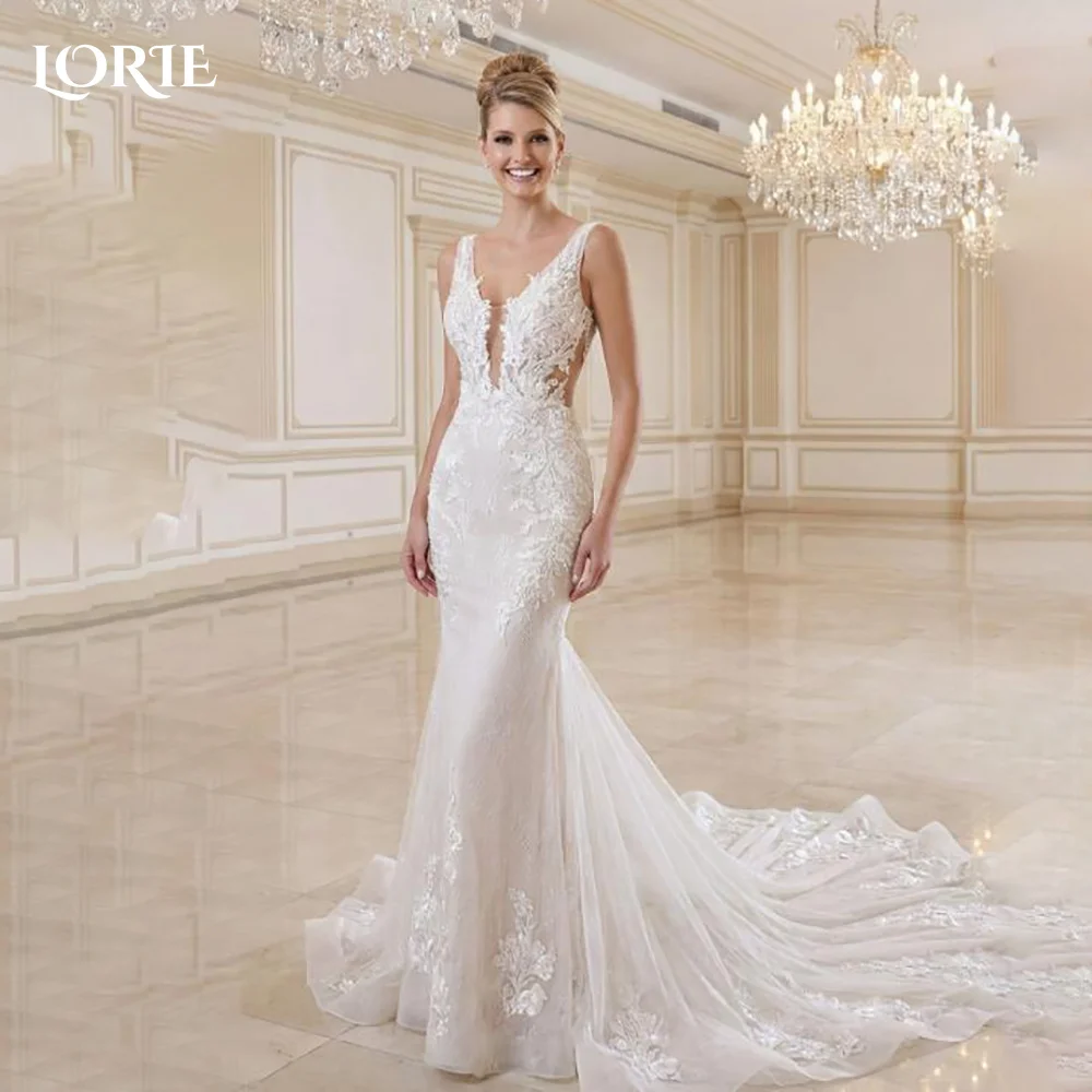 LORIE Vintage Lace Wedding Dress A-Line Strapless Appliques Princess Bridal Gown V Corset 3D Flower Ball Bride Gown Customized
LORIE Vintage Lace Wedding Dress A-Line Strapless Appliques Princess Bridal Gown V Corset 3D Flower Ball Bride Gown Customized