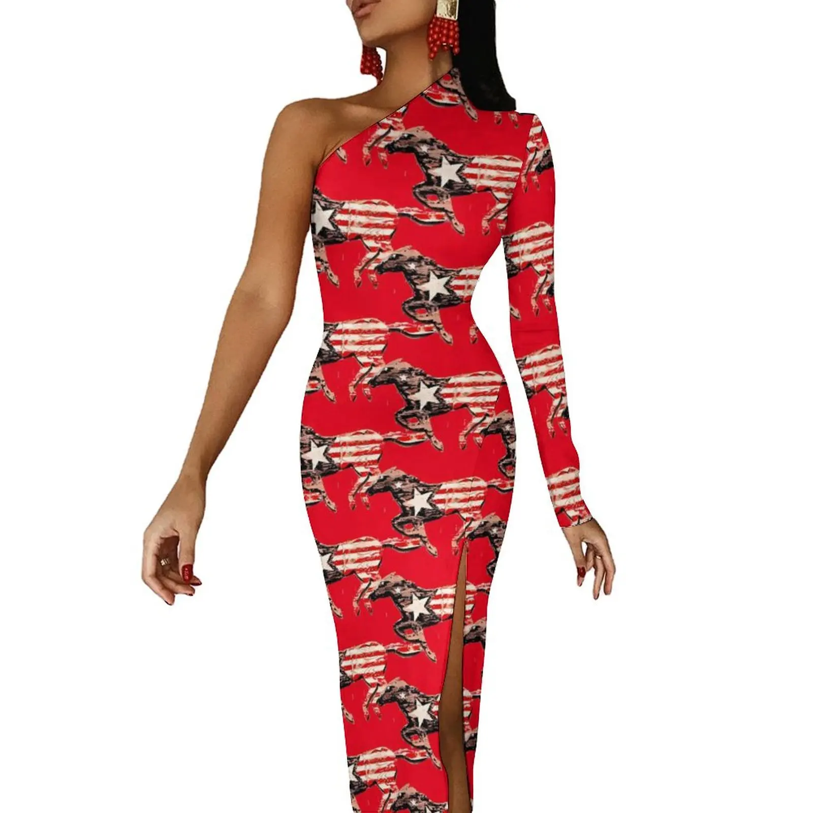 Horse Running Long Dress Ladies American Flag Aesthetic Maxi Dress Spring Sexy Bodycon Dresses Side Split Custom Clothes
Horse Running Long Dress Ladies American Flag Aesthetic Maxi Dress Spring Sexy Bodycon Dresses Side Split Custom Clothes