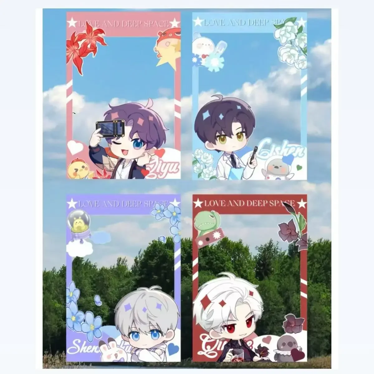 New 4Pcs/Set Game Love and Deepspace Acrylic Card Photo Props Diy Card Anime Peripheral Cute Xavier Zayne Rafayel ralayo Sylus
New 4Pcs/Set Game Love and Deepspace Acrylic Card Photo Props Diy Card Anime Peripheral Cute Xavier Zayne Rafayel ralayo Sylus