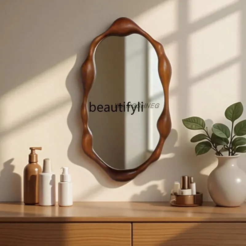 French retro bathroom mirror wall-mounted cosmetic mirror irregular living room entrance decorative mirror6239
French retro bathroom mirror wall-mounted cosmetic mirror irregular living room entrance decorative mirror6239