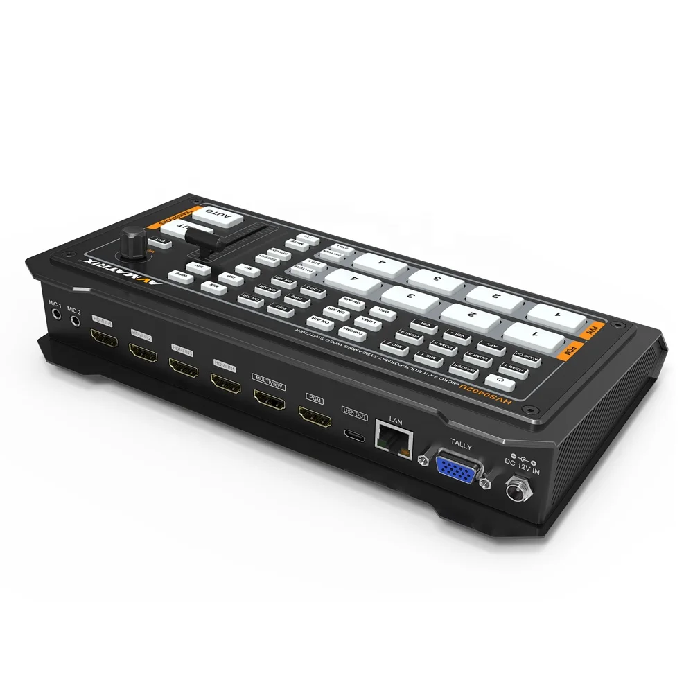 NEW NEW Avmatrix HVS0402U 4 for Input Black Metal Live Streaming Video Switcher Luma/Chroma Key FTB/PIP Tally FCC CE Certified T
NEW NEW Avmatrix HVS0402U 4 for Input Black Metal Live Streaming Video Switcher Luma/Chroma Key FTB/PIP Tally FCC CE Certified T