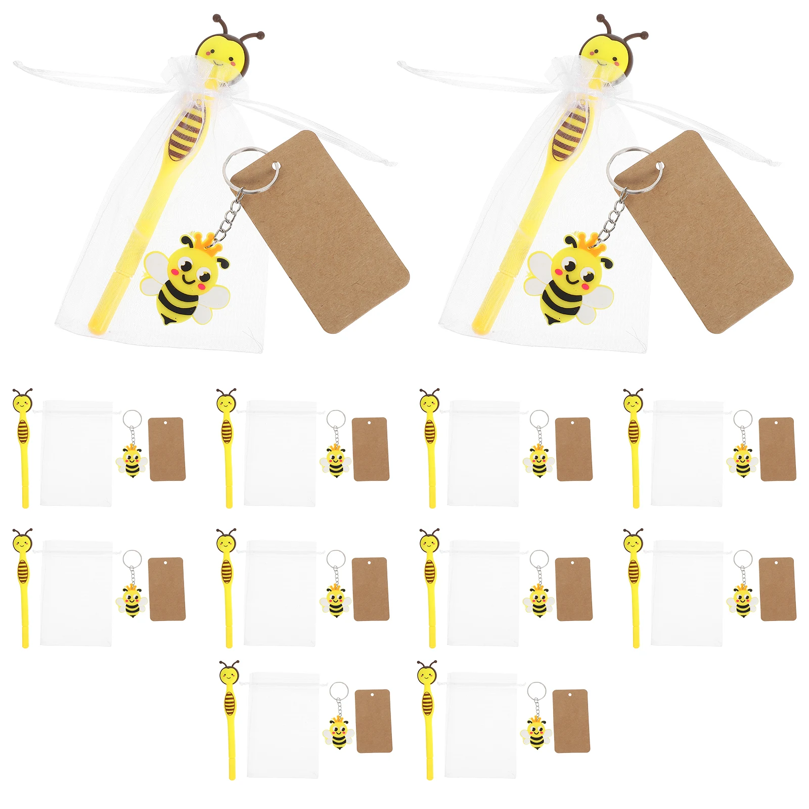 12 Sets Little Bee Neutral Pen Keychains Accessories for Kids Specific Ball-shaped Cute Theme
12 Sets Little Bee Neutral Pen Keychains Accessories for Kids Specific Ball-shaped Cute Theme