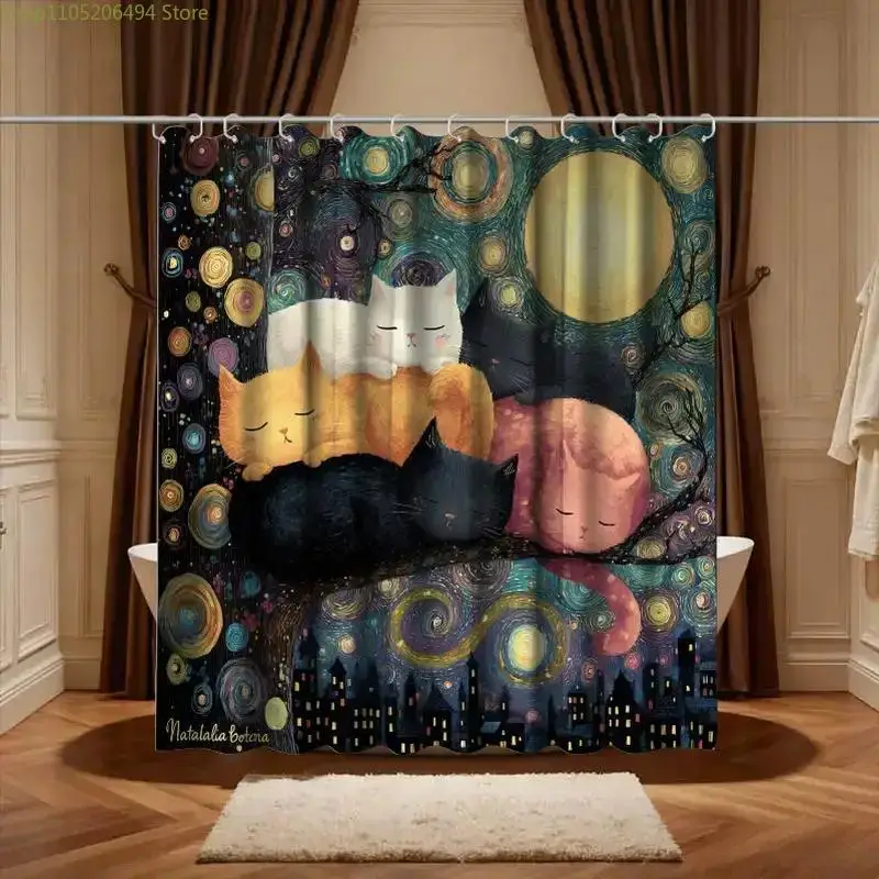 1pc Bathroom Shower Curtain, Goodnight Storytime Reading Art Exhibition Shower Curtain, Includes Hooks multiple sizes
1pc Bathroom Shower Curtain, Goodnight Storytime Reading Art Exhibition Shower Curtain, Includes Hooks multiple sizes
