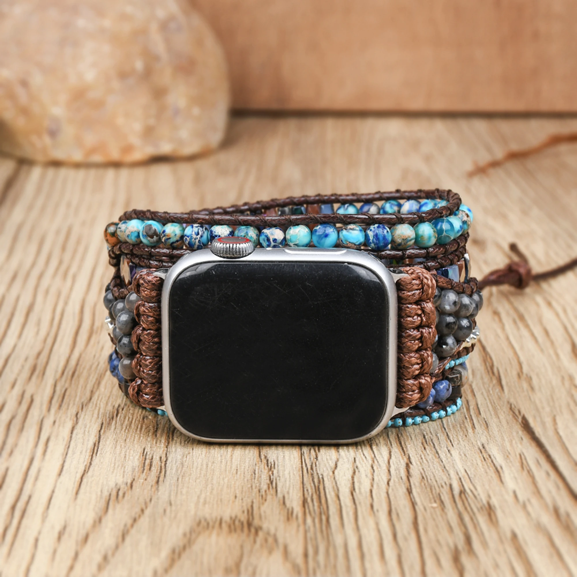 Браслет для часов Apple Watch в этническом стиле, браслет с натуральной яшмой и бусинами, подарок на день рождения для мужчин и женщин
Браслет для часов Apple Watch в этническом стиле, браслет с натуральной яшмой и бусинами, подарок на день рождения для мужчин и женщин
