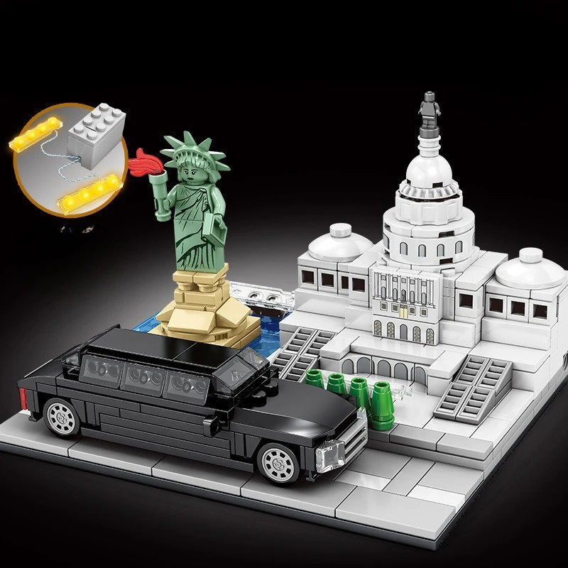 MOC Tiananmen Light Scene Capitol Building Block Model Puzzle Assembly Small Boy Bricks Toy
MOC Tiananmen Light Scene Capitol Building Block Model Puzzle Assembly Small Boy Bricks Toy