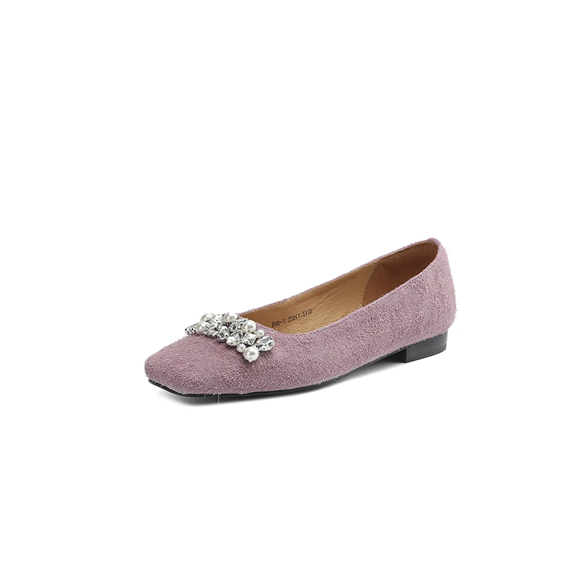 Minimalist Women Square Toe Flats 1.5cm Block Heel Genuine Leather Slip On Purple Green Brown
Minimalist Women Square Toe Flats 1.5cm Block Heel Genuine Leather Slip On Purple Green Brown