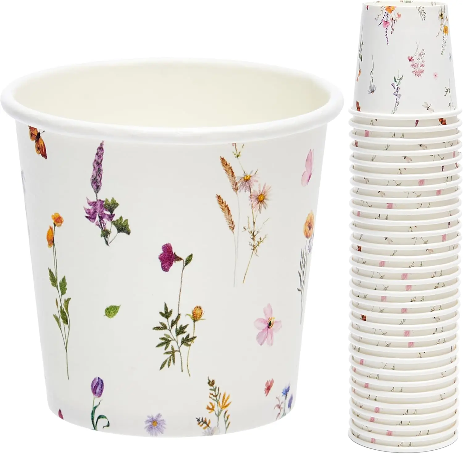 300 Pack 3oz Disposable Paper Cups, Elegant Floral Design for Beverages, Desserts, Parties & Home Use
300 Pack 3oz Disposable Paper Cups, Elegant Floral Design for Beverages, Desserts, Parties & Home Use
