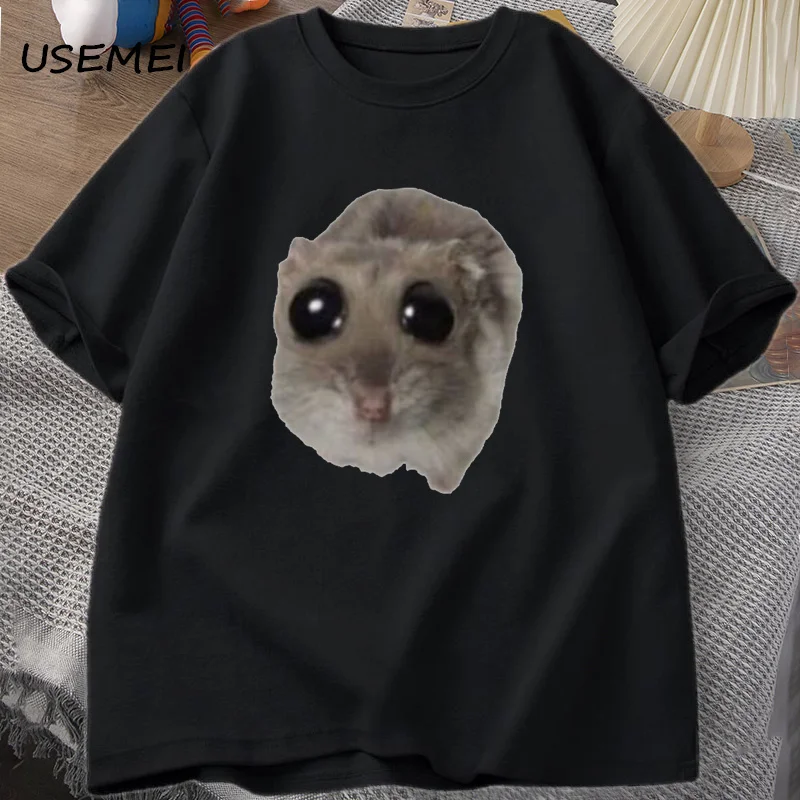 Sad Hamster T Shirt Funny Cute Cat Hamster Meme Trend T-shirt for Men Women Cotton T-shirt Summer Short Sleeve Unisex Tee
Sad Hamster T Shirt Funny Cute Cat Hamster Meme Trend T-shirt for Men Women Cotton T-shirt Summer Short Sleeve Unisex Tee