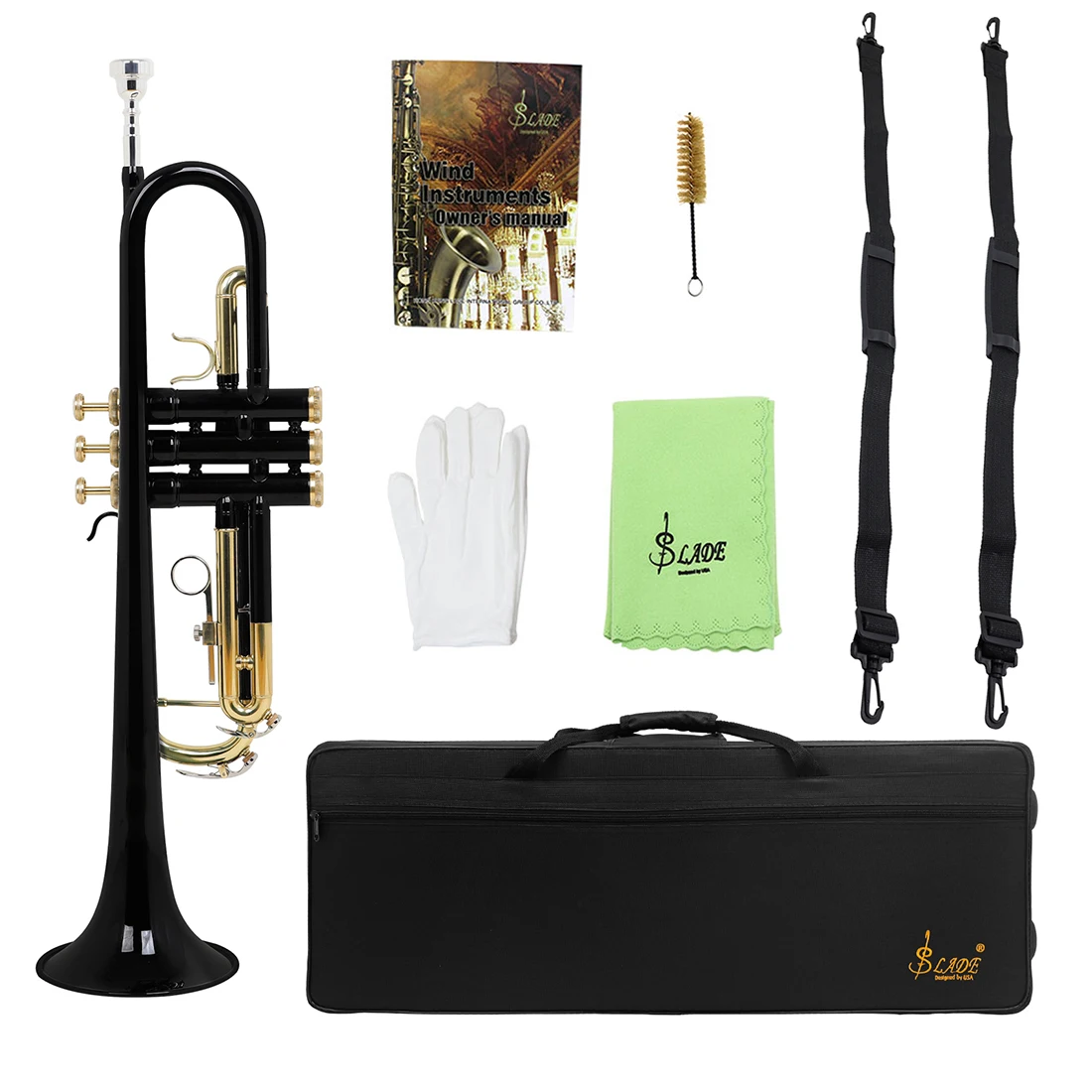 SLADE B-Flat Trumpet Set Brass Tube Golden Brass Instrument Brass Instrument Accessories Suitable For Performance/Learning
SLADE B-Flat Trumpet Set Brass Tube Golden Brass Instrument Brass Instrument Accessories Suitable For Performance/Learning