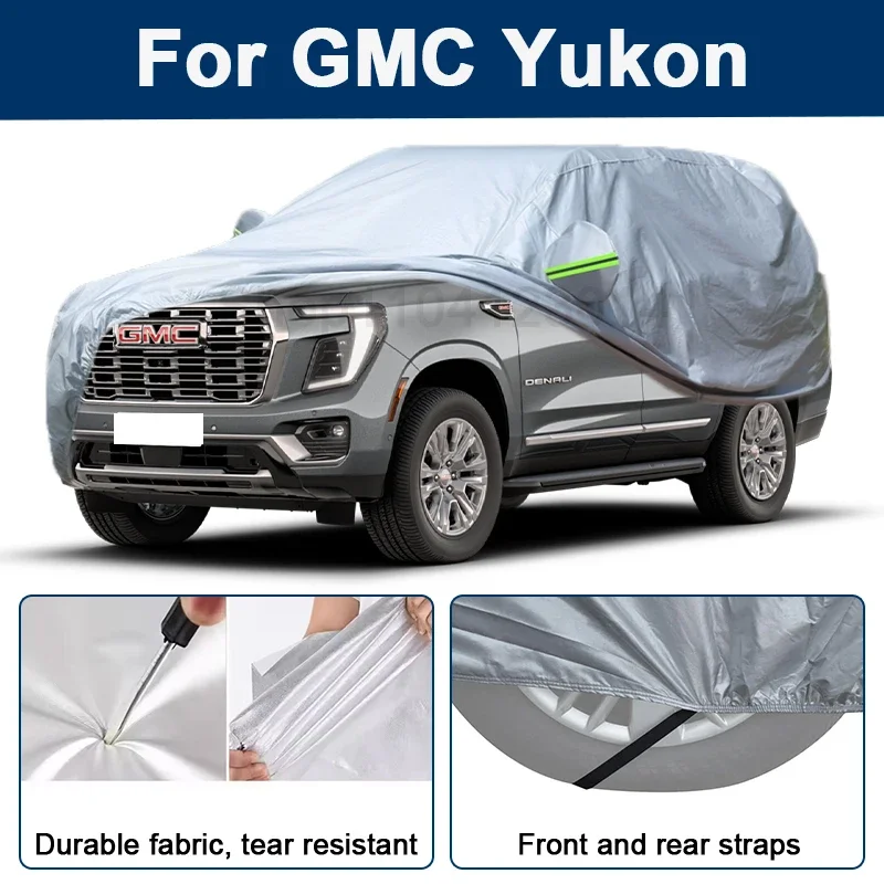 Outdoor Full Car Cover For GMC Yukon with Reflective Strips Waterproof Snowproof Dustproof UV Protection Auto Accessories
Outdoor Full Car Cover For GMC Yukon with Reflective Strips Waterproof Snowproof Dustproof UV Protection Auto Accessories