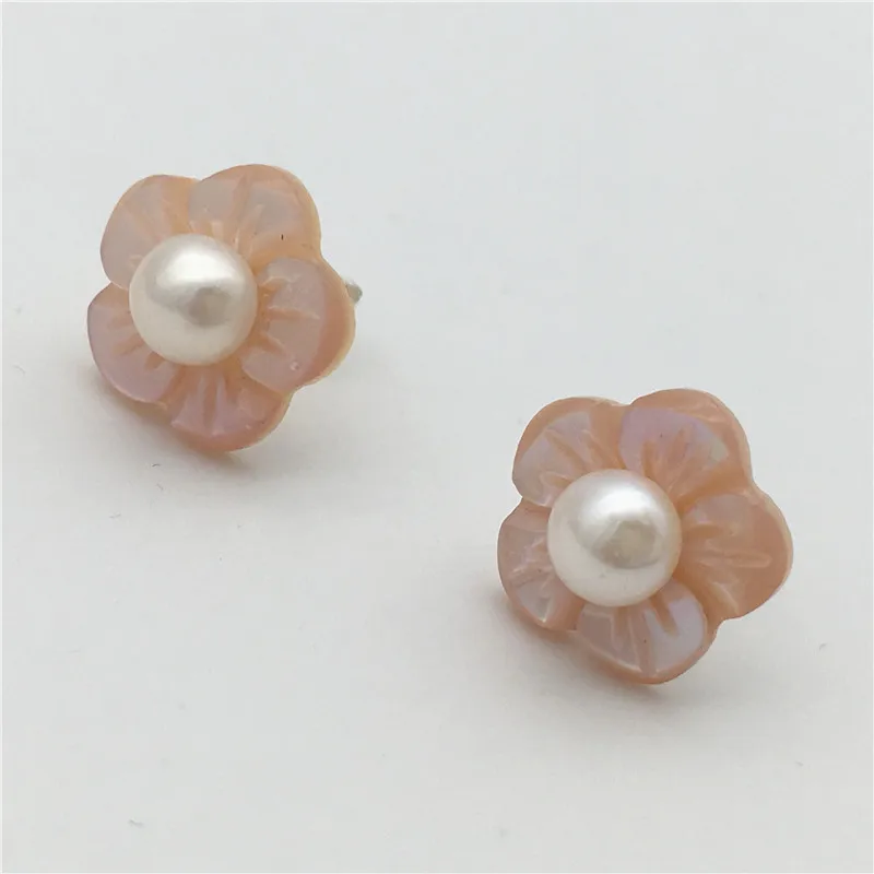 new hand carved real pink shell 925 sterling silver flower pearl woman gift fashion Jewelry stud earring 12MM
new hand carved real pink shell 925 sterling silver flower pearl woman gift fashion Jewelry stud earring 12MM