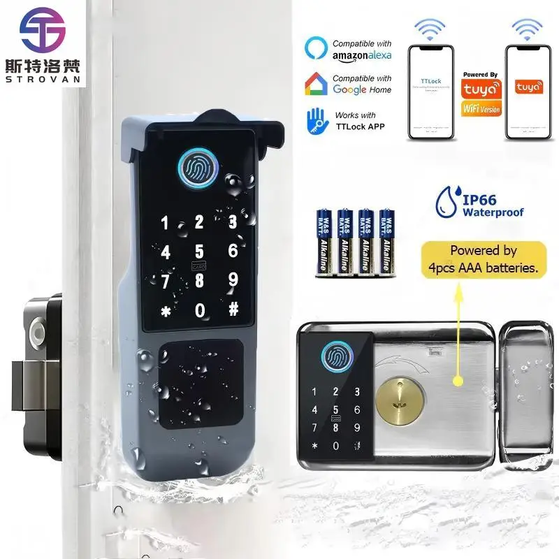 ZXHK Tuya Smart Wifi Double Fingerprint & Digital Password Card Key App Controlled Electronic Door Lock for Outdoor Gate
ZXHK Tuya Smart Wifi Double Fingerprint & Digital Password Card Key App Controlled Electronic Door Lock for Outdoor Gate