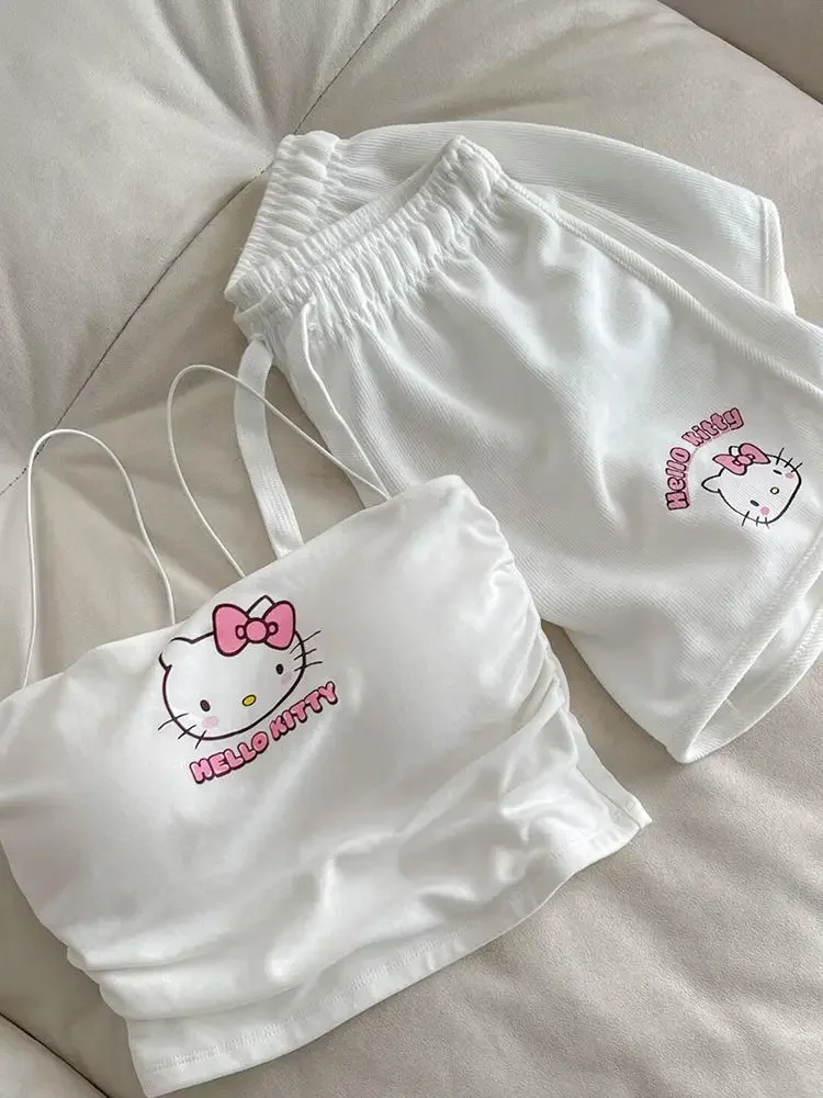 Hello Kitty Printed Built-in Bra Camisole Pajama Set - Women's Silky Summer Sleepwear & Loungewear
Hello Kitty Printed Built-in Bra Camisole Pajama Set - Women's Silky Summer Sleepwear & Loungewear