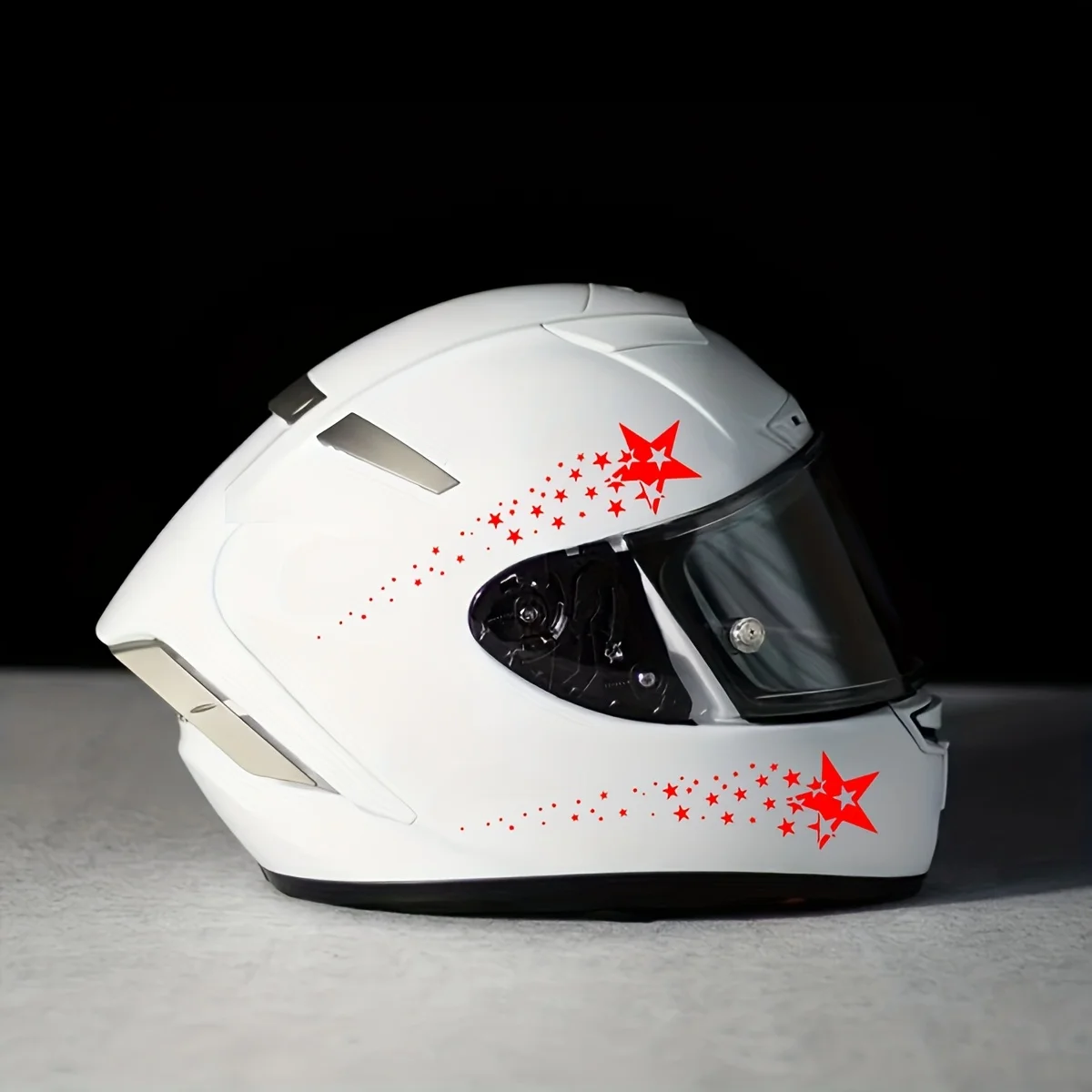 1pc 2D Flat 4-Star Motorcycle Helmet Sticker, Waterproof Racing Style Decal for Helmet, Fuel Tank & Engine Cover,Multiple Colors
1pc 2D Flat 4-Star Motorcycle Helmet Sticker, Waterproof Racing Style Decal for Helmet, Fuel Tank & Engine Cover,Multiple Colors
