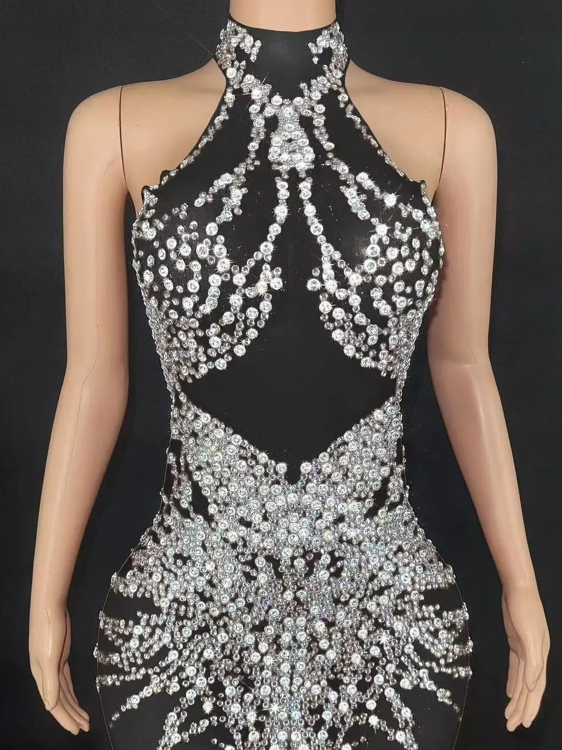 ZD Women's Sleeveless Long Dress Sparkly Multicolor Rhinestones Luxury High Quality Sexy Transparent Clothing
ZD Women's Sleeveless Long Dress Sparkly Multicolor Rhinestones Luxury High Quality Sexy Transparent Clothing