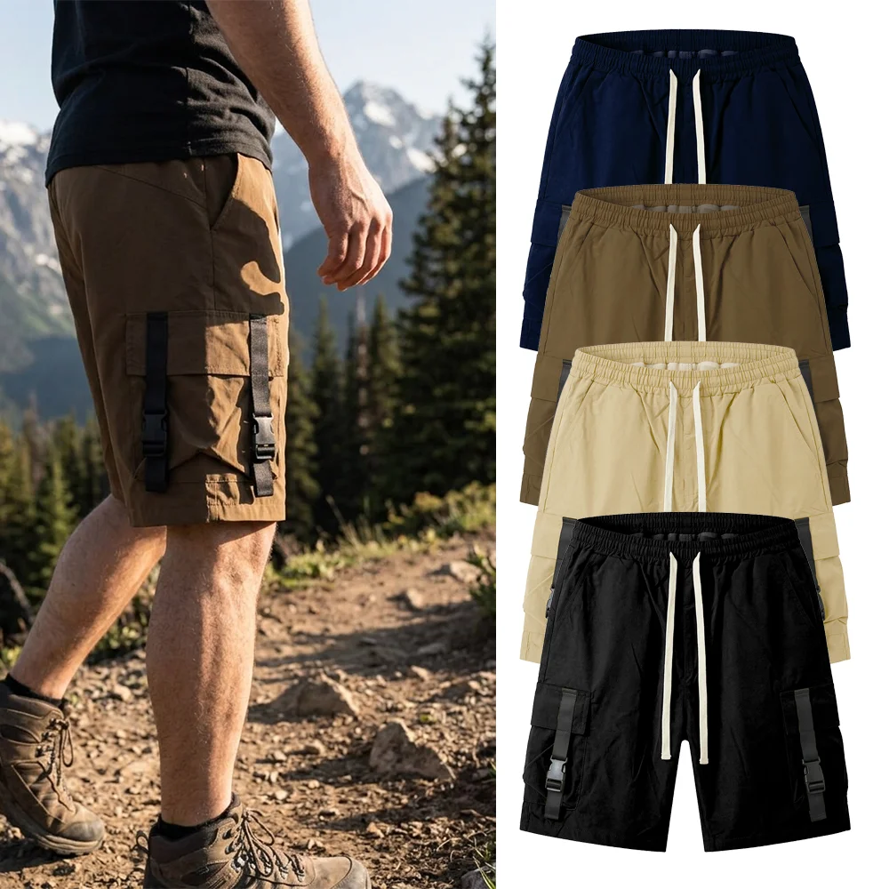 2026 Men's Techwear Cargo Shorts Streetwear Ribbon Buckle Multi-Pockets Gorpcore Short Pants Hip Hop Casual Harajuku Summer
2026 Men's Techwear Cargo Shorts Streetwear Ribbon Buckle Multi-Pockets Gorpcore Short Pants Hip Hop Casual Harajuku Summer
