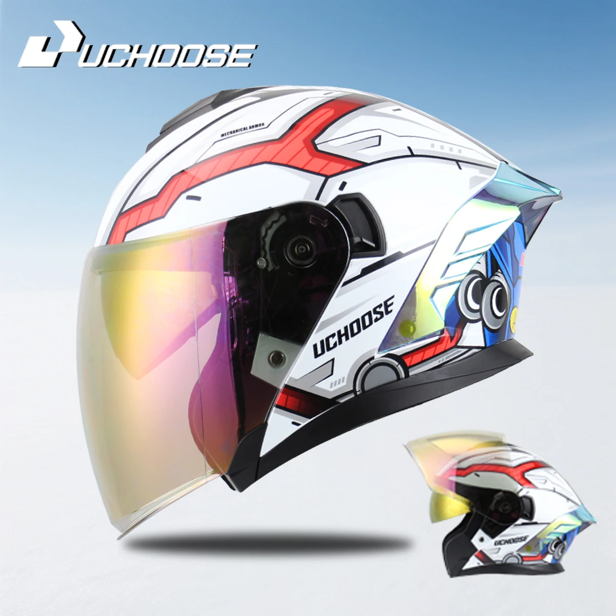 715 Motorcycle Open Face Helmet For Men And Women Dual Lens Sun Visor Face Shield Top Lightweight Scooter Bike Retro 3/4 Helmet
715 Motorcycle Open Face Helmet For Men And Women Dual Lens Sun Visor Face Shield Top Lightweight Scooter Bike Retro 3/4 Helmet
