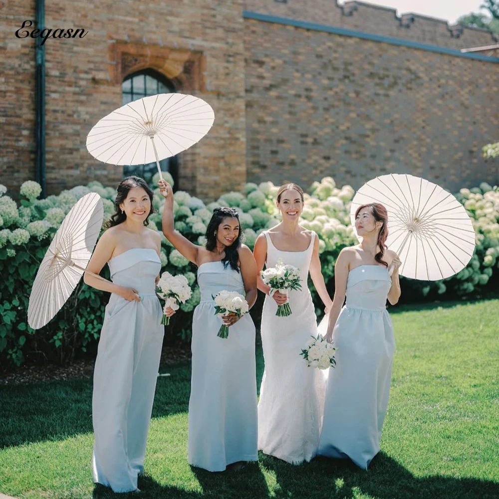 Elegant Bridesmaid Dresses for Weddings Long Woman Strapless Satin Wedding Party Dress Vestidos De Festa Lace Up Customized
Elegant Bridesmaid Dresses for Weddings Long Woman Strapless Satin Wedding Party Dress Vestidos De Festa Lace Up Customized