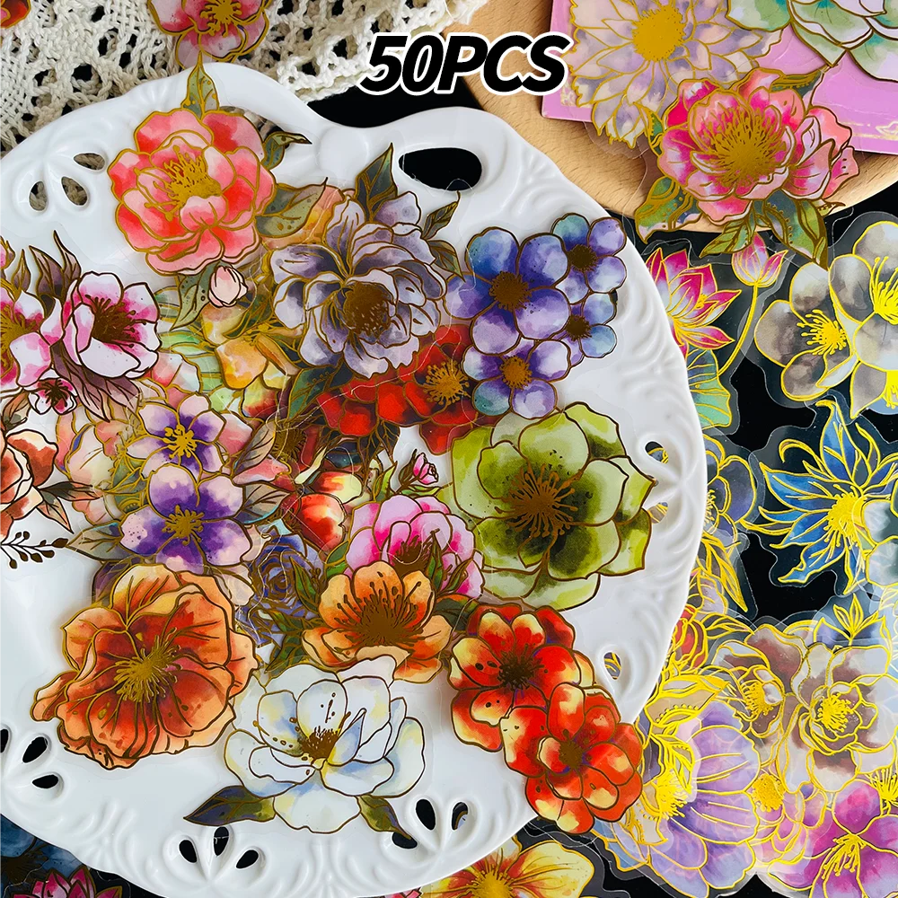 50pcs Floral Gold Foil Stickers for Notebooks, Scrapbooks, Diaries, Water Bottles, Guitar Mugs - DIY Decals
50pcs Floral Gold Foil Stickers for Notebooks, Scrapbooks, Diaries, Water Bottles, Guitar Mugs - DIY Decals