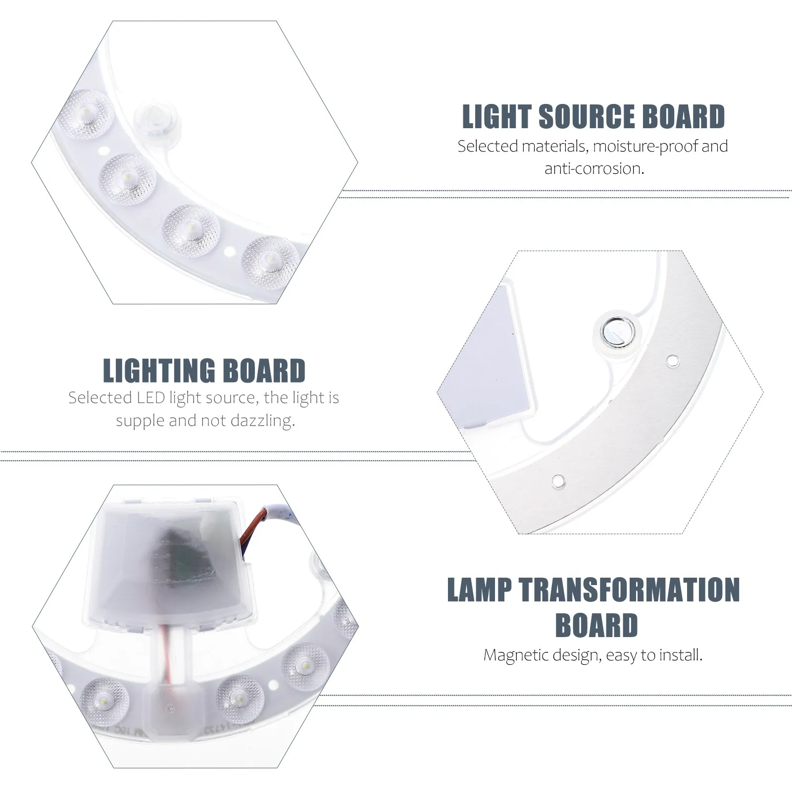 Round Magnetic Light Source Board For Ceiling Lamp Transformation Ceiling Light Accessory Home Lighting Supply
