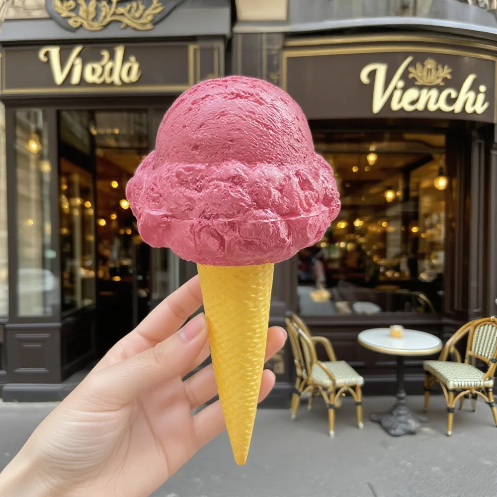 Hang Ice Cream Mushroom Shape Model Window Lifelike Cone Big Faux Decoration Soft PU Display Wall Venchi Shop Colorful Faux Ball
Hang Ice Cream Mushroom Shape Model Window Lifelike Cone Big Faux Decoration Soft PU Display Wall Venchi Shop Colorful Faux Ball