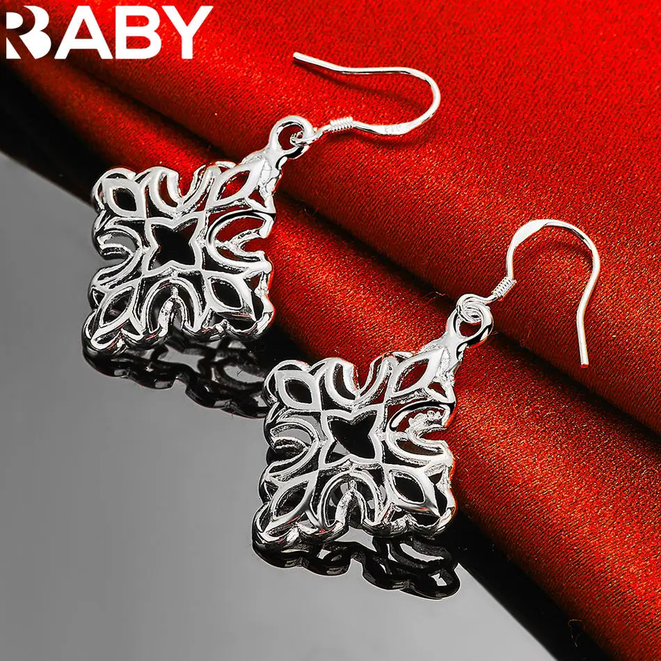 URBABY 925 Sterling Silver Square Flower Drop Earrings For Women Jewelry Fashion Elegant Engagement Wedding Accessories
URBABY 925 Sterling Silver Square Flower Drop Earrings For Women Jewelry Fashion Elegant Engagement Wedding Accessories
