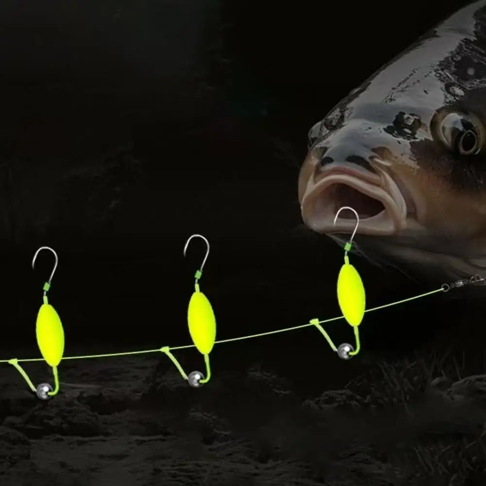 Fishing Rig Universal Fishing Rig Anti-tangle Snag Resistant Fishing Rig Set with Three Reverse Hooks for Smooth Casting
Fishing Rig Universal Fishing Rig Anti-tangle Snag Resistant Fishing Rig Set with Three Reverse Hooks for Smooth Casting