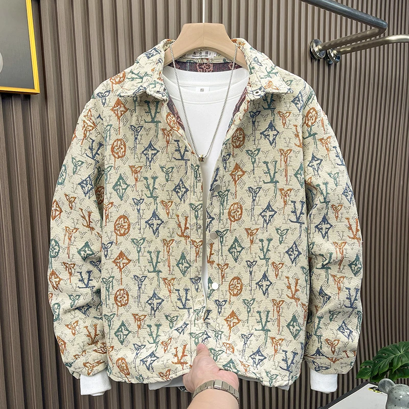 Brand Autumn Retro Print Men's Shirt Jacket Korean Fashion Loose Casual Coats Hip Hop Social Jackets Streetwear Overcoat M-3XL
Brand Autumn Retro Print Men's Shirt Jacket Korean Fashion Loose Casual Coats Hip Hop Social Jackets Streetwear Overcoat M-3XL