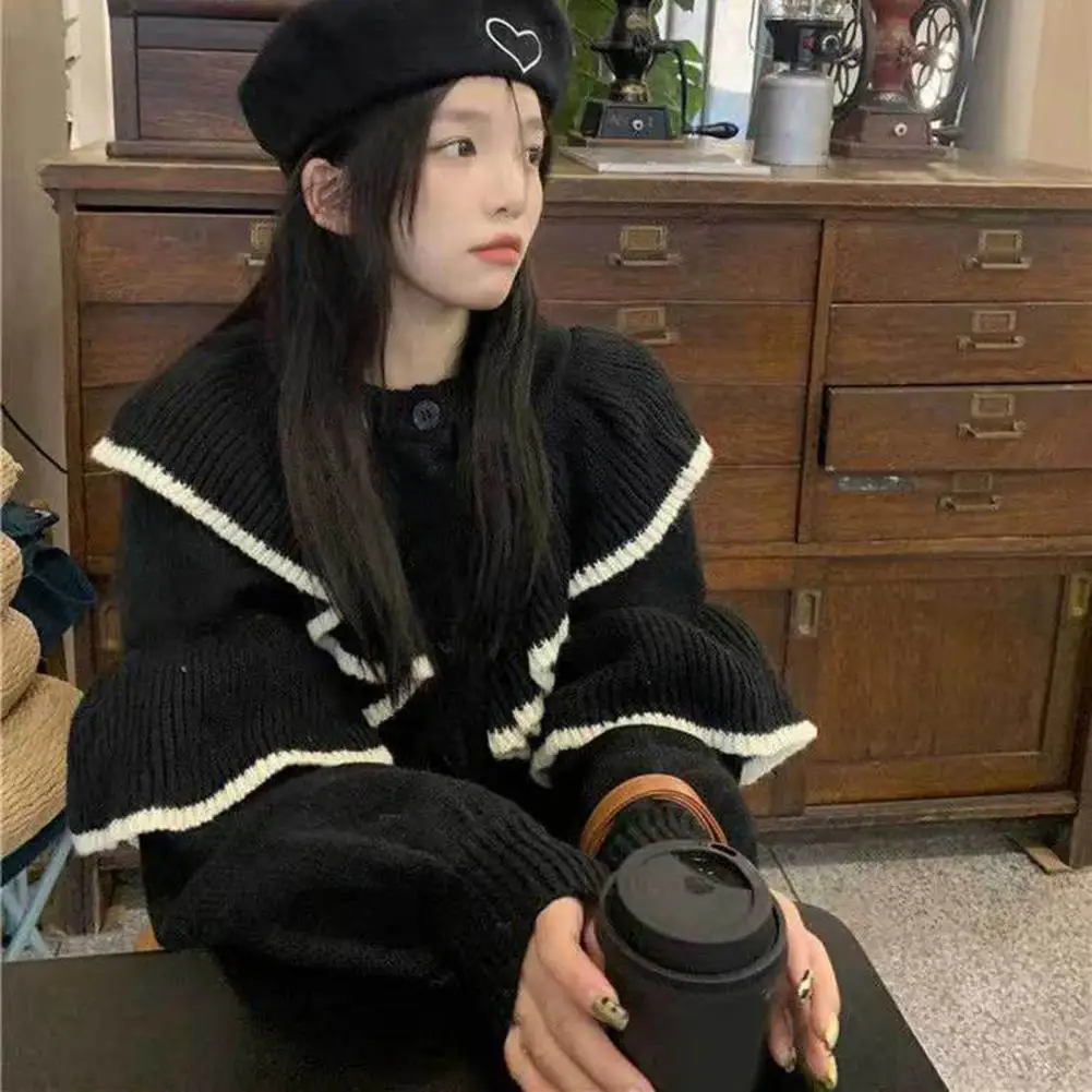 Stylish Fall Winter Sweater Contrast Color Cardigan Women Winter Sweater One Size Thick Lady Fall Spring Top
Stylish Fall Winter Sweater Contrast Color Cardigan Women Winter Sweater One Size Thick Lady Fall Spring Top