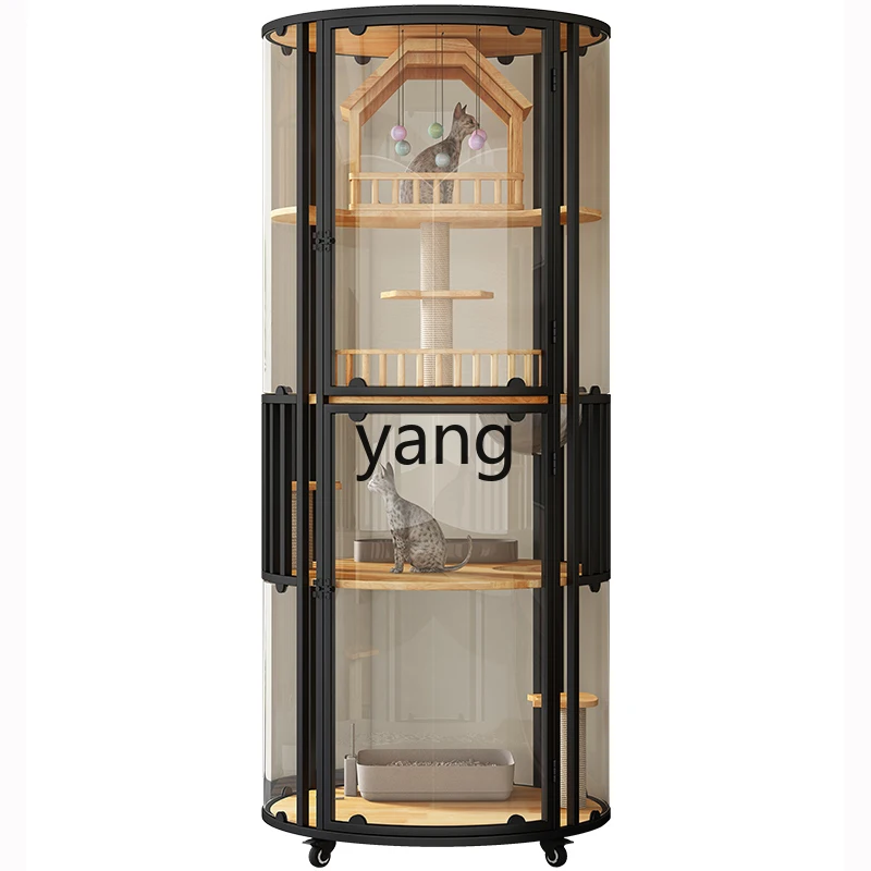 TGF cylindrical cat villa four-story luxury large space solid wood cat cabinet indoor does not occupy an area
TGF cylindrical cat villa four-story luxury large space solid wood cat cabinet indoor does not occupy an area