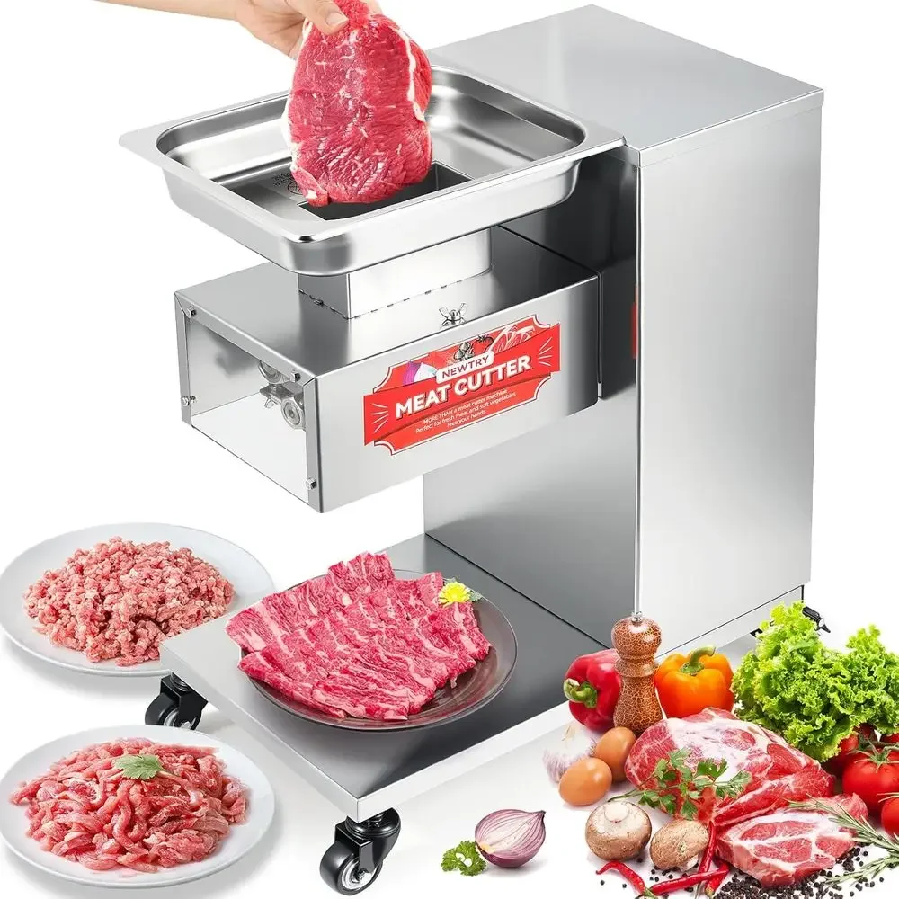 Commercial Meat Cutter Machine for Restaurant, 5mm Meat Cutting Machine, 1,100 lbs/H, Meat Slicer Strips Cubes Minces, QE
Commercial Meat Cutter Machine for Restaurant, 5mm Meat Cutting Machine, 1,100 lbs/H, Meat Slicer Strips Cubes Minces, QE