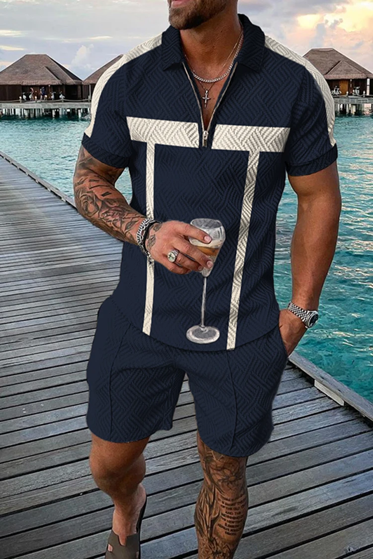 Fashionable Summer men's Sportswear 3D Print short-sleeved Polo Shirt Luxury Chain Print Clothing 2-piece set ManCasual Set
Fashionable Summer men's Sportswear 3D Print short-sleeved Polo Shirt Luxury Chain Print Clothing 2-piece set ManCasual Set