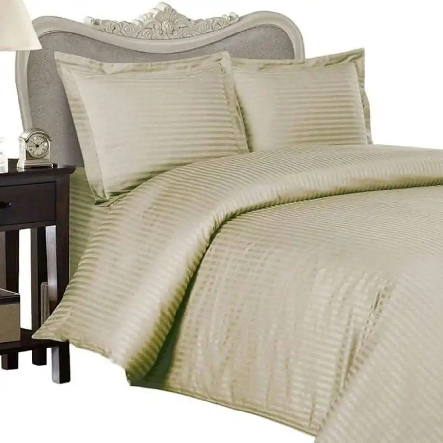 Cal King Size Beige 300 Thread Count Egyptian Cotton Sateen Stripe Bed Skirt
Cal King Size Beige 300 Thread Count Egyptian Cotton Sateen Stripe Bed Skirt