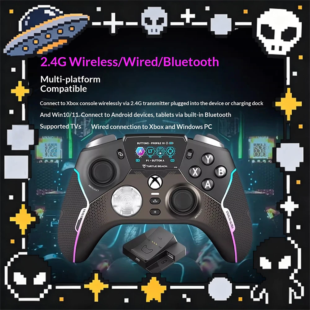 Turtle Beach Assassin ULTRA Wireless Bluetooth Three Mode Hall Rocker Technology E-Sports Handle Rotating Shaft 8 Way Cross Key
Turtle Beach Assassin ULTRA Wireless Bluetooth Three Mode Hall Rocker Technology E-Sports Handle Rotating Shaft 8 Way Cross Key