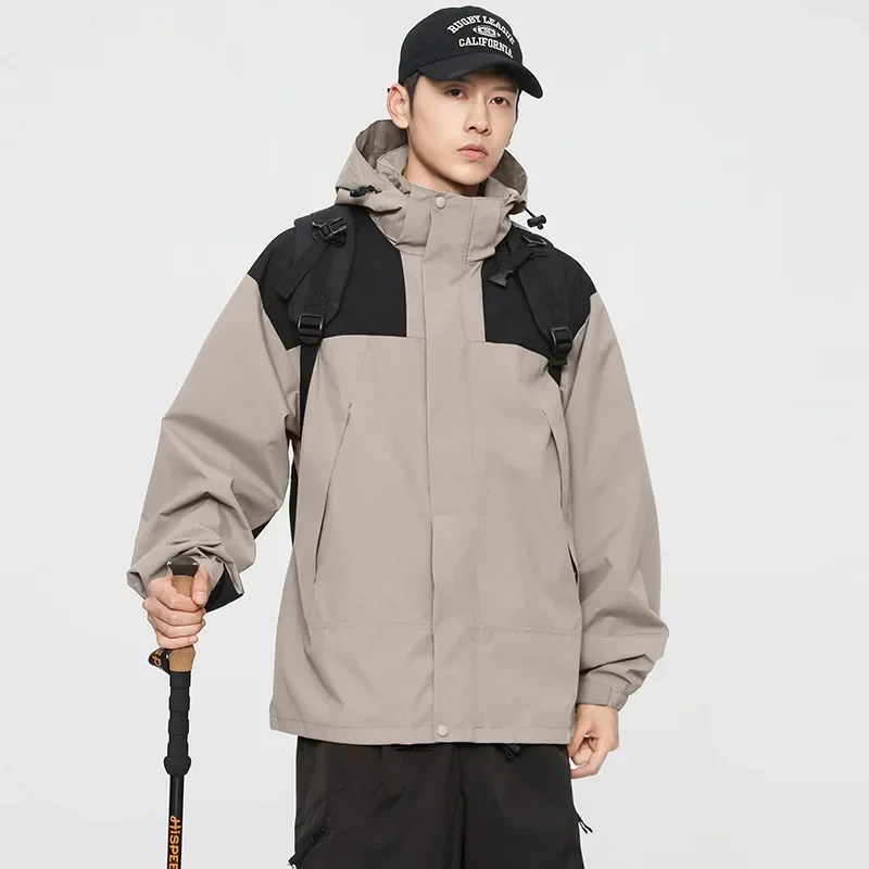 Outdoor Patchwork Softshell Jacket Men Zip Up Hooded Waterproof Jackets Hiking Camping Windbreaker Men's Lightweight Autumn Coat
Outdoor Patchwork Softshell Jacket Men Zip Up Hooded Waterproof Jackets Hiking Camping Windbreaker Men's Lightweight Autumn Coat