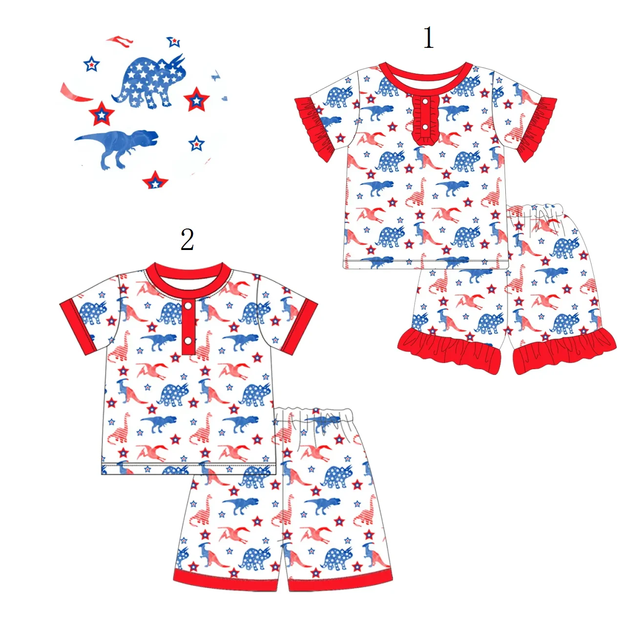 Fourth of July Independence Day boutique children's clothing red short-sleeved animal print top shorts set brother and sisterSet
Fourth of July Independence Day boutique children's clothing red short-sleeved animal print top shorts set brother and sisterSet