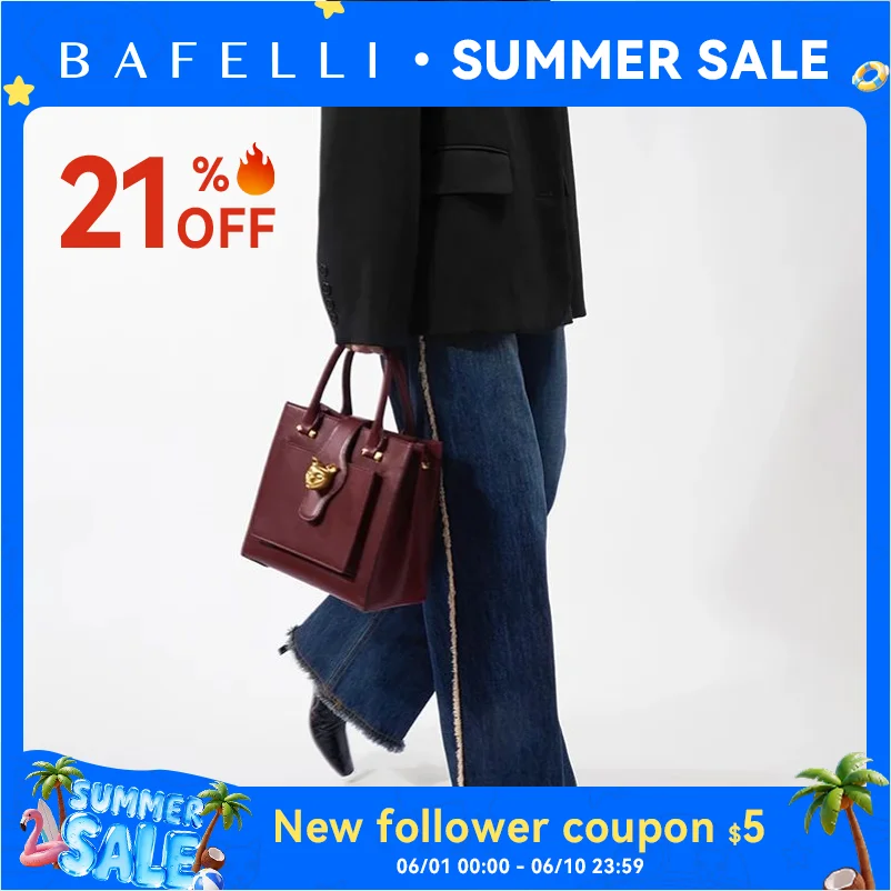 BAFELLI Luxury Leather Women's Bag 2026 New Model Large Capacity Multi-compartment Handheld Crossbody Bag Fashion Commuter
BAFELLI Luxury Leather Women's Bag 2026 New Model Large Capacity Multi-compartment Handheld Crossbody Bag Fashion Commuter
