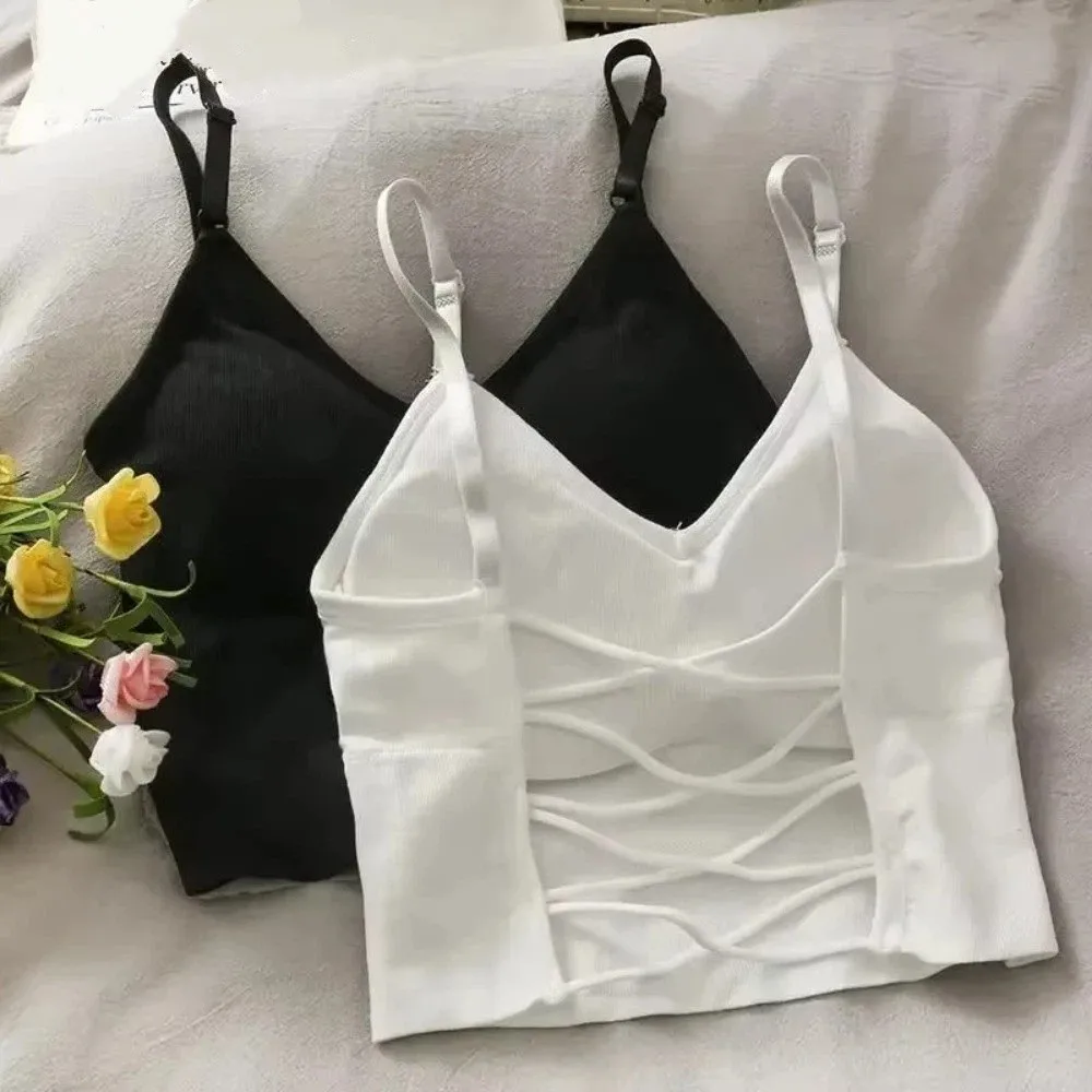 Breathable Sleeveless Women Camisole Cross Back Slim Fit Crop Tops Casual Deep V Bottom Vest Summer
Breathable Sleeveless Women Camisole Cross Back Slim Fit Crop Tops Casual Deep V Bottom Vest Summer