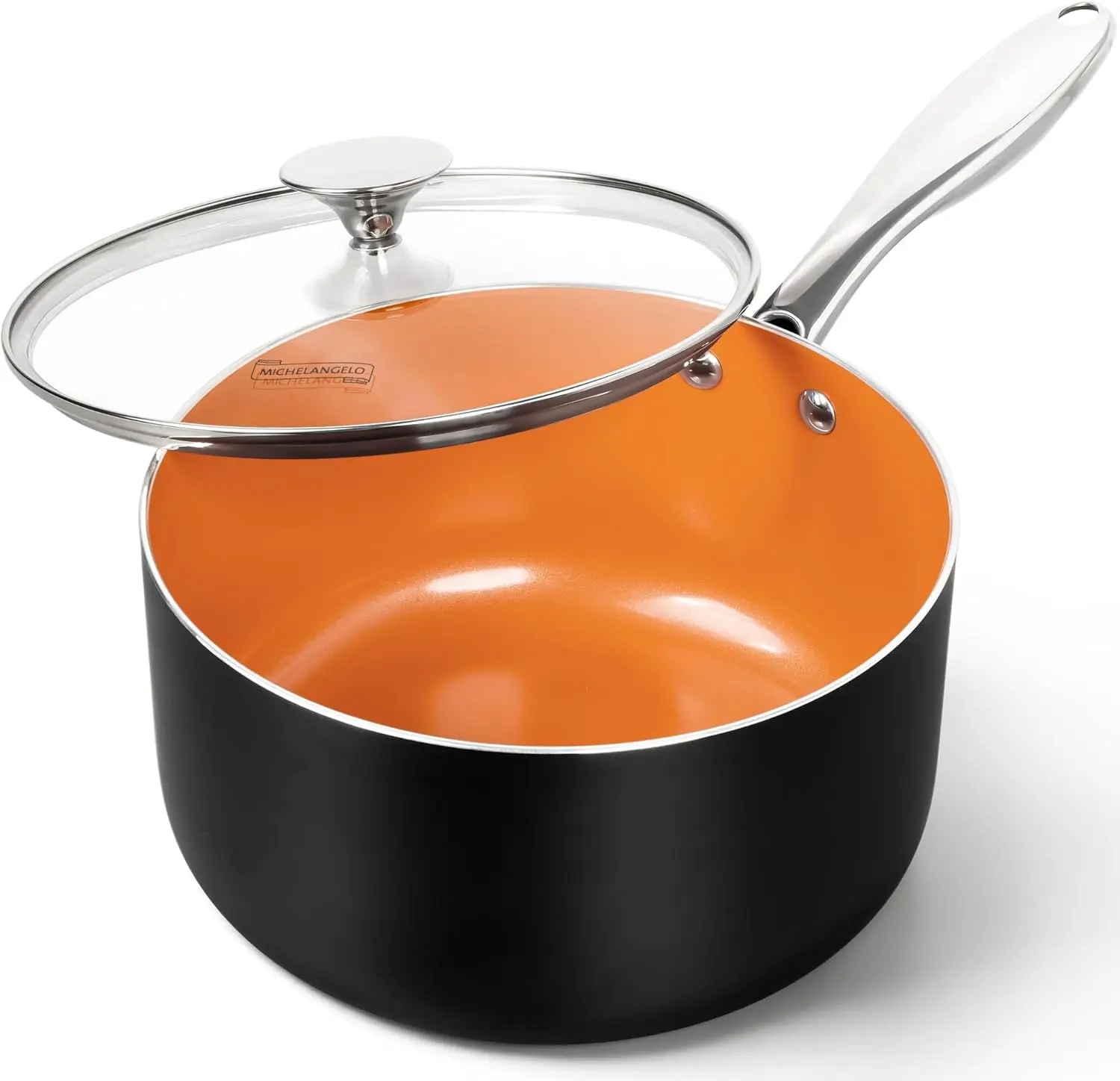 4 Quart Ceramic Nonstick Saucepan with Lid - Induction Compatible, Scratch-Resistant & Easy Clean
4 Quart Ceramic Nonstick Saucepan with Lid - Induction Compatible, Scratch-Resistant & Easy Clean
