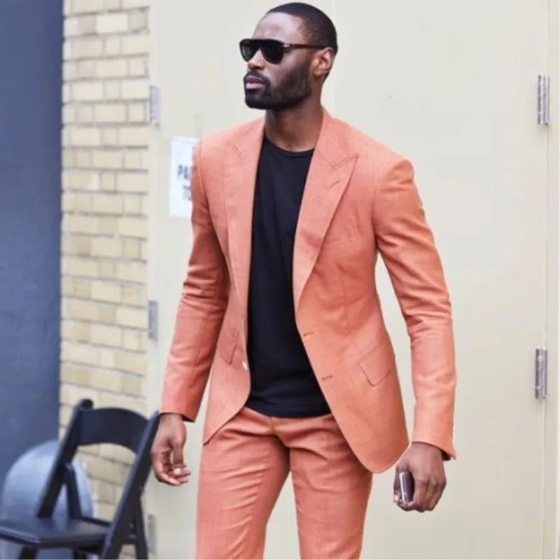 New Arrival Groomsmen Peach Groom Tuxedos Peak Lapel Men Suits Wedding Best Man Blazer ( Jacket+Pants+Tie )
New Arrival Groomsmen Peach Groom Tuxedos Peak Lapel Men Suits Wedding Best Man Blazer ( Jacket+Pants+Tie )
