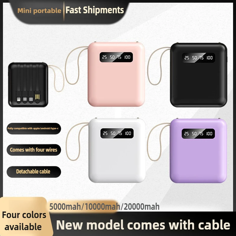 Mini Large-capacity Power Bank 20000mAh Fast-charging Mobile Power Supply
Mini Large-capacity Power Bank 20000mAh Fast-charging Mobile Power Supply