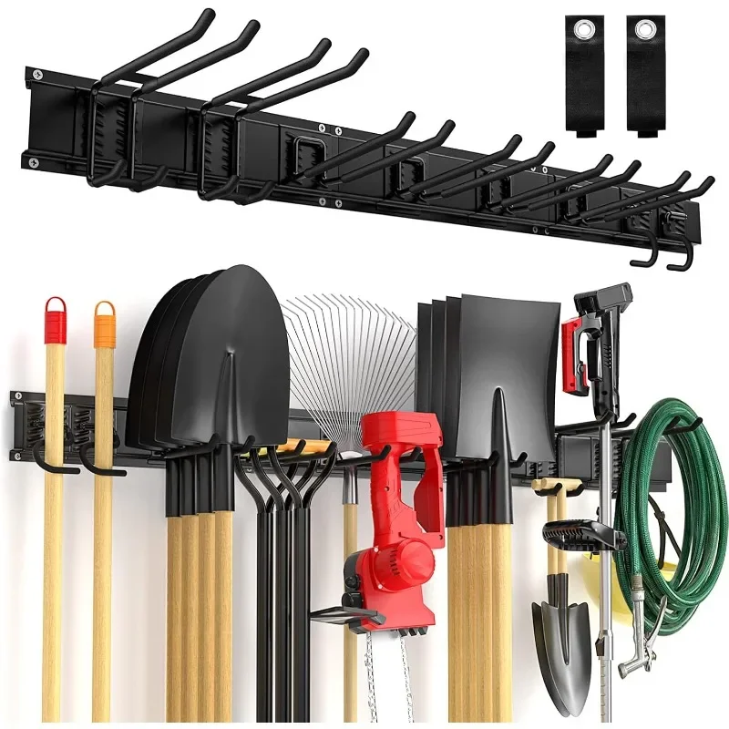 Garage Tool Organizer Wall Mount, Heavy Duty Hook Garage Storage Rack for Garden Tools, Shovel, Trimmer, Hose
Garage Tool Organizer Wall Mount, Heavy Duty Hook Garage Storage Rack for Garden Tools, Shovel, Trimmer, Hose