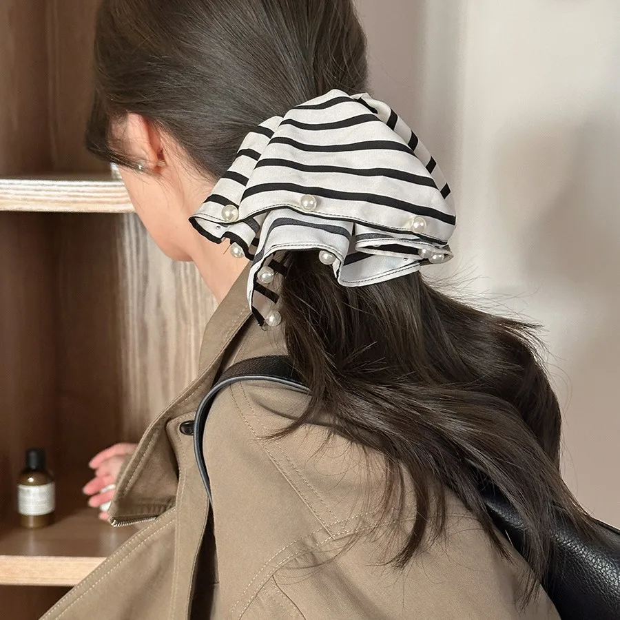 Striped Skirt Hem Scrunchie Beaded French Vintage Elegant Hair Tie for Women Daily Home
Striped Skirt Hem Scrunchie Beaded French Vintage Elegant Hair Tie for Women Daily Home