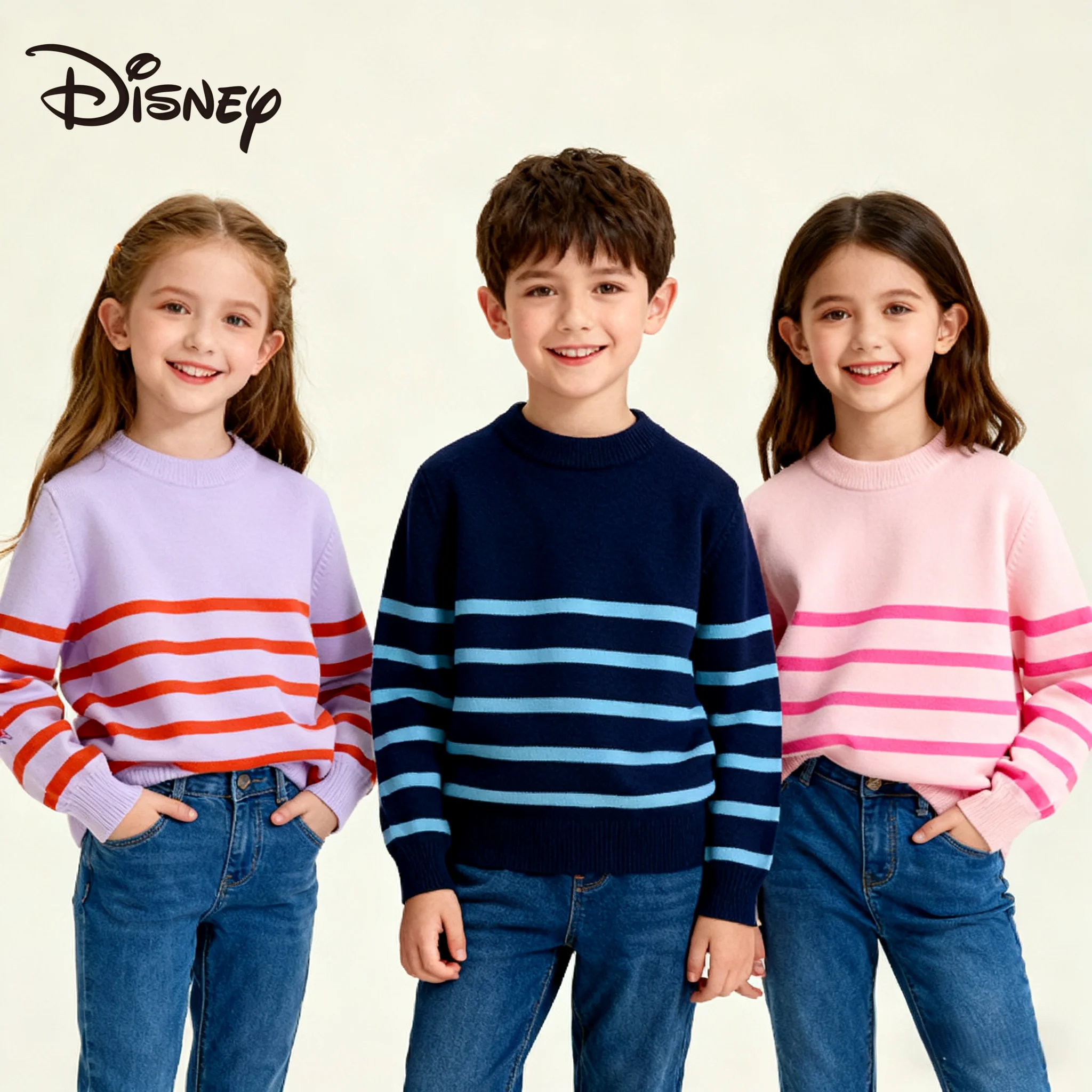 Детский свитер-пуловер с круглым вырезом Disney, унисекс, осенне-зимний, сохраняющий тепло, ветрозащитный, в полоску, мягкий шерстяной трикотаж
Детский свитер-пуловер с круглым вырезом Disney, унисекс, осенне-зимний, сохраняющий тепло, ветрозащитный, в полоску, мягкий шерстяной трикотаж