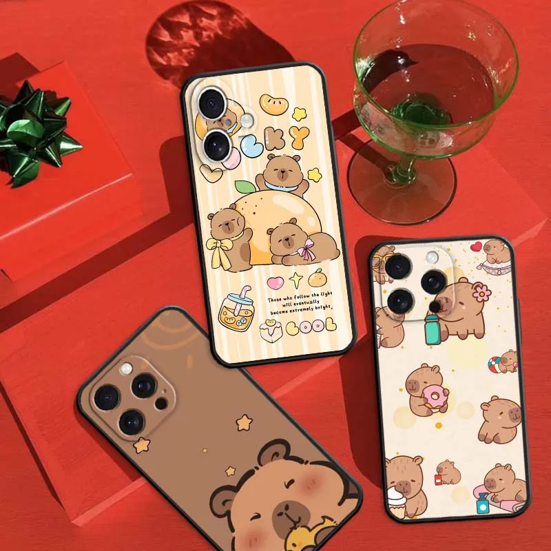 New Kapibala Cute Creative Phone Case For Apple iPhone 16 16E 15 14 13 12 11 XS X Pro Max Plus Black Soft Silicone Cover
New Kapibala Cute Creative Phone Case For Apple iPhone 16 16E 15 14 13 12 11 XS X Pro Max Plus Black Soft Silicone Cover